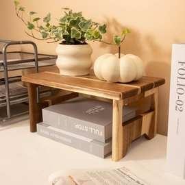 相思木支架桌面洗漱用品整理架增高底座摆件厨房台面调料置物架