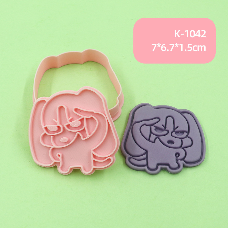 Bige Multi-Building Biscuit Molde Dibujos animados Lindo Animal Siam Lip Home Baking Refer Parche Piedra Plástico Clay image 7
