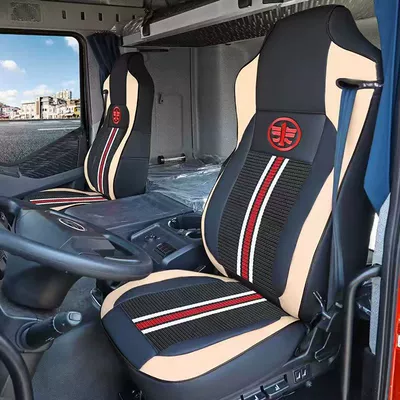 Seat cushion, seat cover — Seat Cover J6L J6M Decorative - upgraded-model-vertical-stripe-ice-silk-model-black-beige-alone-main-drivers-piece