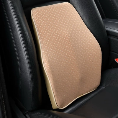 Headrest: Support, Car Seat, Universal Driving - grid-style-lumbar-support-warm-beige