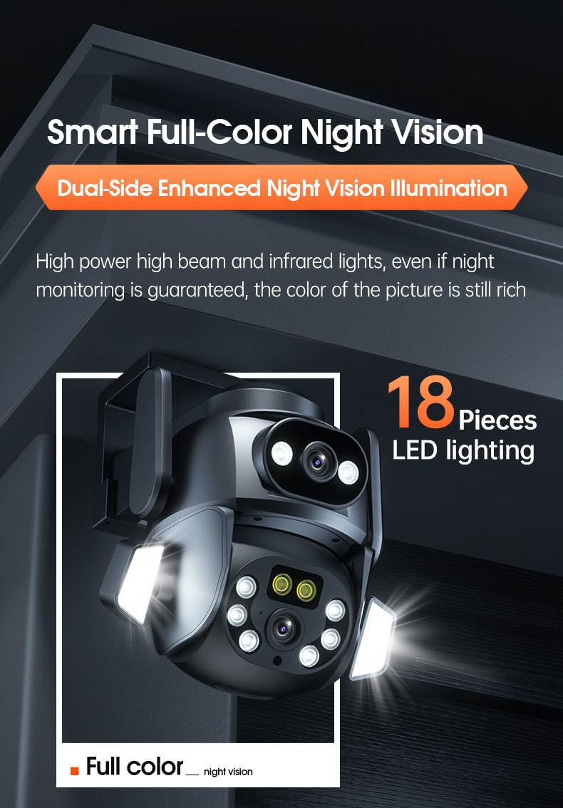 3D Positioning Mobile Phone Gun Ball WiFi Surveillance Camera Dual Screen Outdoor Waterproof Full Color Night Vision_voghion.com