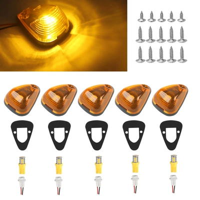 Cross-border hot pickup off-road Ford F-250F-350 1999-2016 roof light roof warning light 12V (Other lights) - yellow-shell-yellow-light-set-of-5-pieces-in-color-box