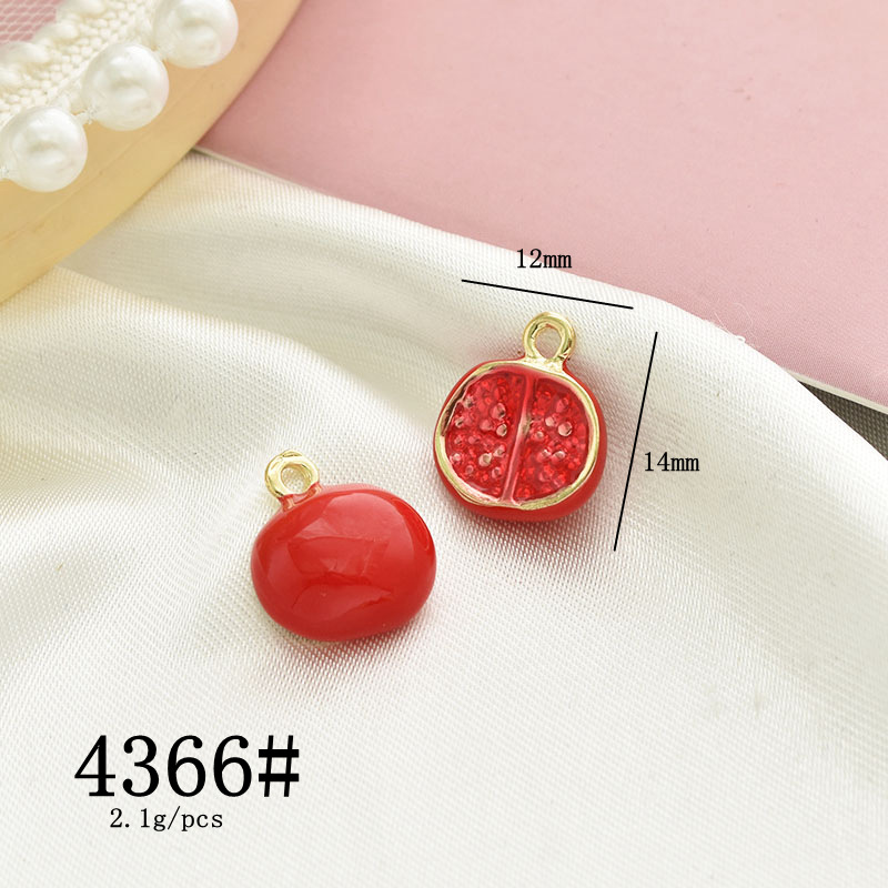 10 Pcs/package Simple Style Fruit Alloy Enamel Pendant Jewelry Accessories display picture 9