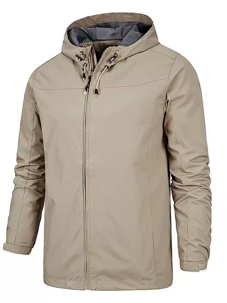 Outdoor Jacket, Autumn Men's Hooded Jacket, Windproof and Warm Coat, Outdoor Sports Jacket, Customizable Logo
