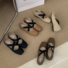 法式复古内增高玛丽珍鞋女2025秋季厚底增高芭蕾舞鞋软底单鞋瓢鞋