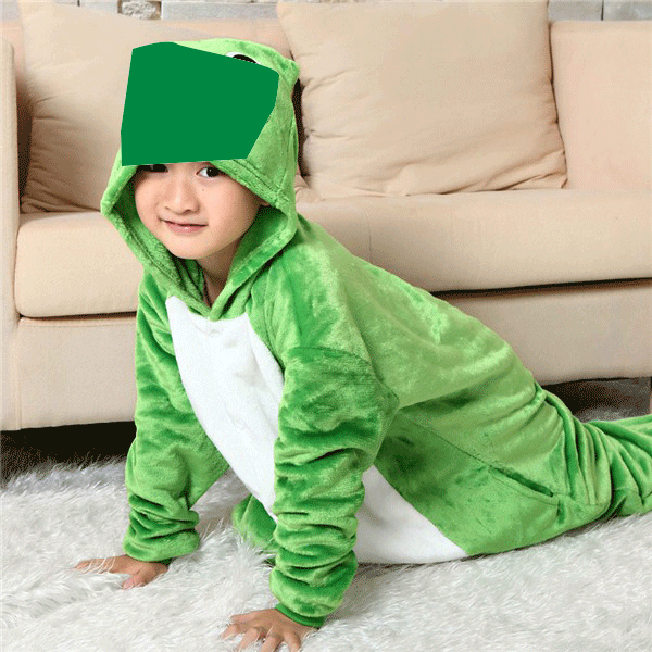 FUENTE Fábrica al por mayor pareja niños de dibujos animados animal de una sola pieza pijamas de franela Otoño e Invierno engrosada dinosaurio cálido