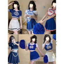 世界杯欧洲杯足球宝贝露脐啦啦队服装女团会啦啦演出服