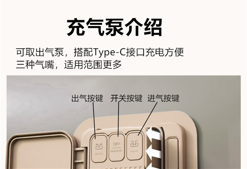 Suitable for BYD Qin PLUS, car inflatable bed, rear seat automatic inflating mattress, in-car sleeping gadget, travel air mattress