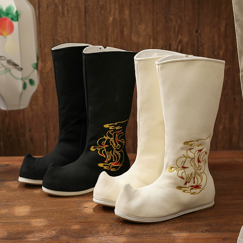 Молодежные сапоги для мыла мужские осенние хлопковые холщовые сапоги