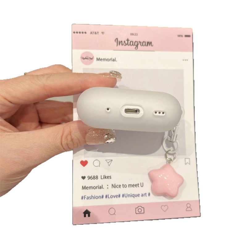 磨砂白适用苹果AIRPODSPRO2二代蓝牙3代airpods4无线耳机壳简约女|undefined