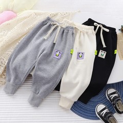 子供用スポーツパンツ、春秋スウェットパンツ、男の子パンツ、女の子カジュアルパンツ、おしゃれなゆったり糸巻きロングパンツ