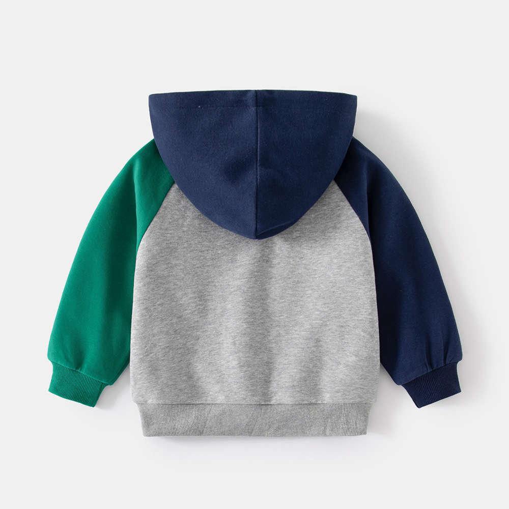 Boys' Spring Sweatshirt 2023 New Children's Style Spring Clothes Large Children's Cartoon Hooded Sweatshirt Tops Wholesale