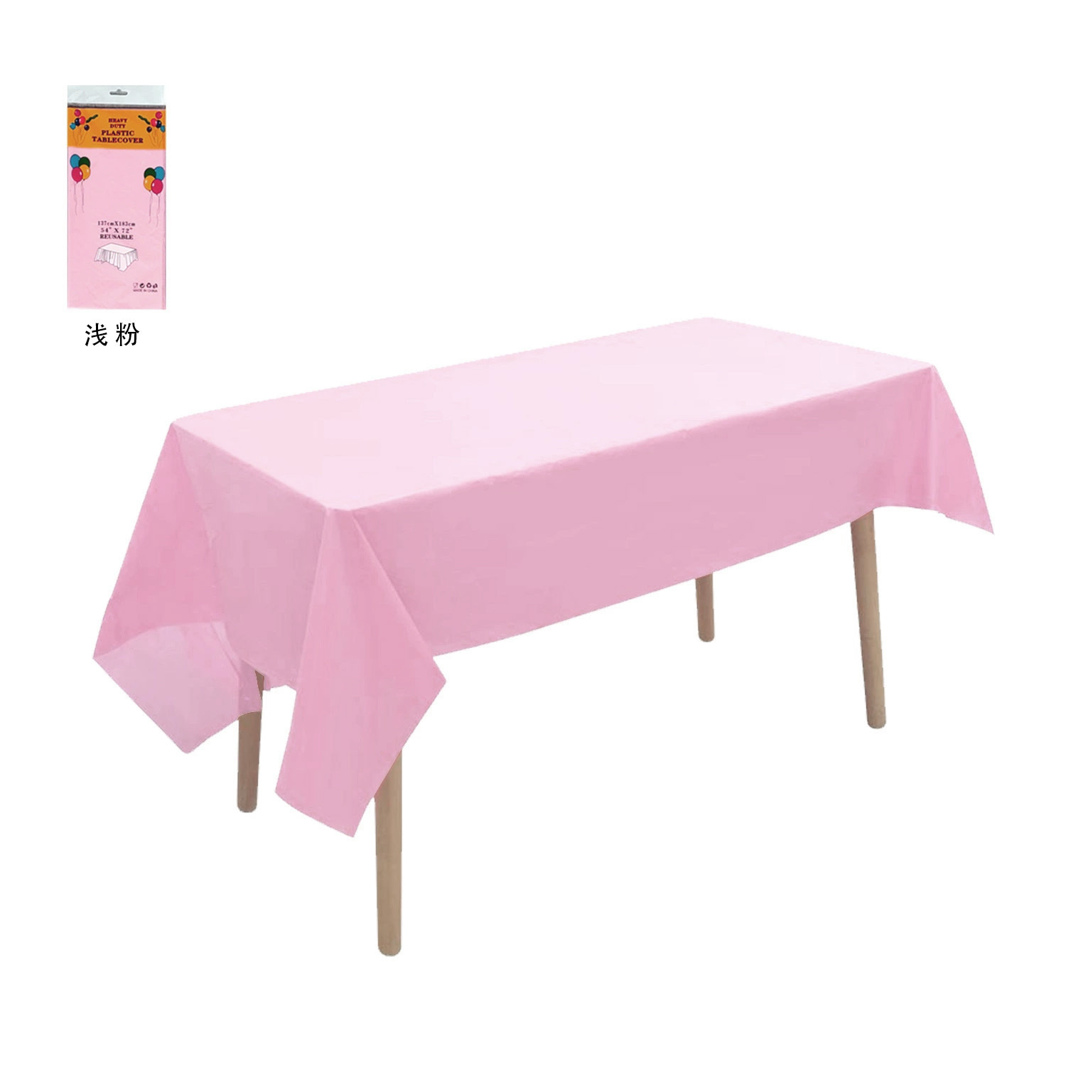 Mantel Desechable Rectangular 137 x 183 cm de Plástico PE para Fiestas