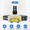 817 (USB line+headlight belt+headlight+color box)