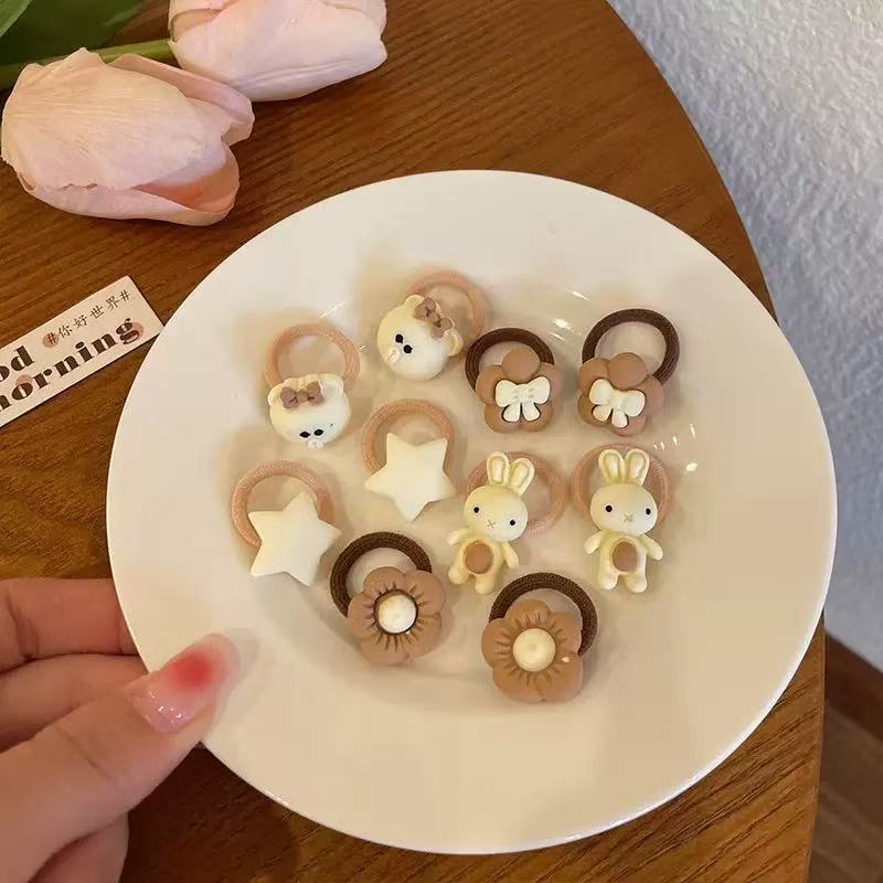 卡通头绳辫子发饰高弹力尼龙发圈发女宝宝橡皮筋头花儿童头饰|undefined