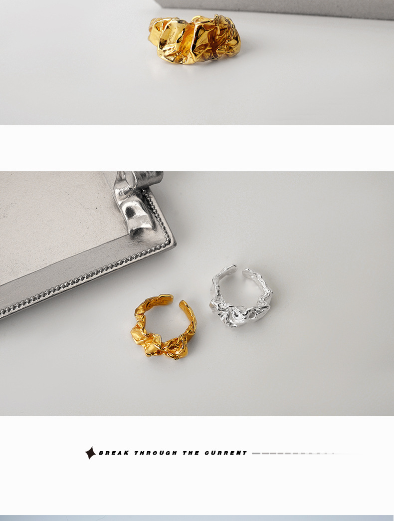 Fashion Geometric Sterling Silver Plating Open Ring 1 Piece