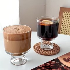 ins高颜值高脚杯玻璃杯冷萃咖啡杯水杯果汁饮料甜品雪糕冰淇淋杯