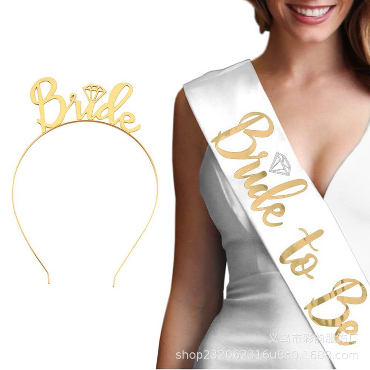 Amazon Singles Party Bride to be Shoulder Band Hairband Set Bridal Party Band Headset