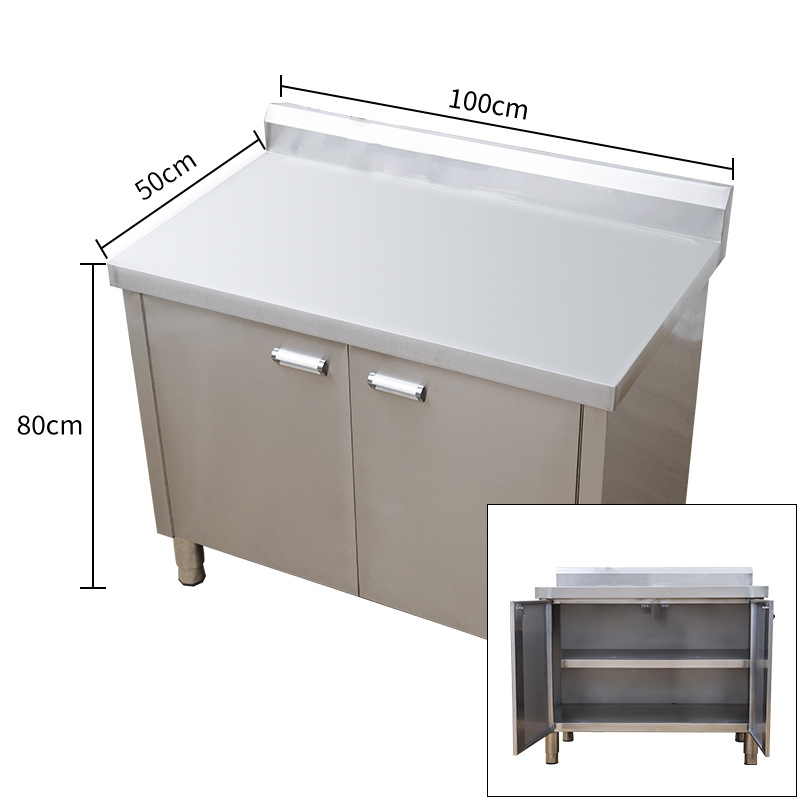 Commercial 304 cocina lavabo de acero inoxidable gabinete lavabo de verduras cubierta gabinete de gabinete doméstico comercial