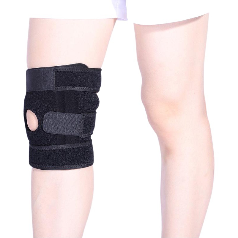 Four Spring Outdoor Mountaineering Basketball Riding Running Fitness Sports Knee Pads Black Breathable Leg Pads Sporting Goods