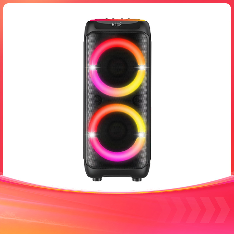caja de fiesta fábrica personalizada doble 8 pulgadas 60w / 80w comercio exterior altavoces Bluetooth inalámbricos RGB iluminación y sonido