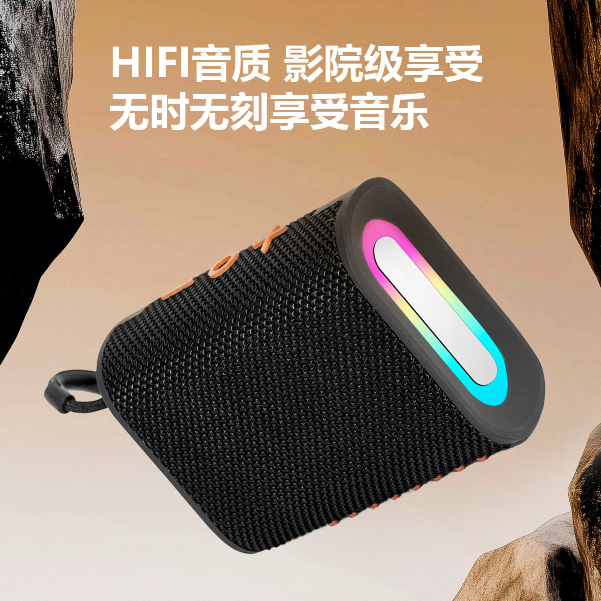 GO4PRO 휴대용 블루투스 스피커 RGB 미니 무선 스피커 야외·탁상용