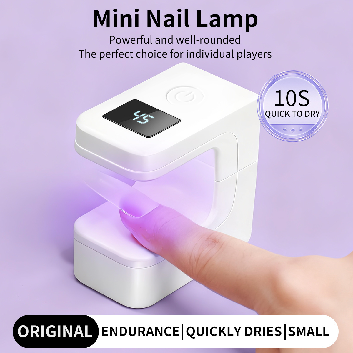 Lámpara de manicura de azúcar pequeño almacenamiento mini secado rápido no oscuro máquina de terapia de luz portátil herramienta de luz