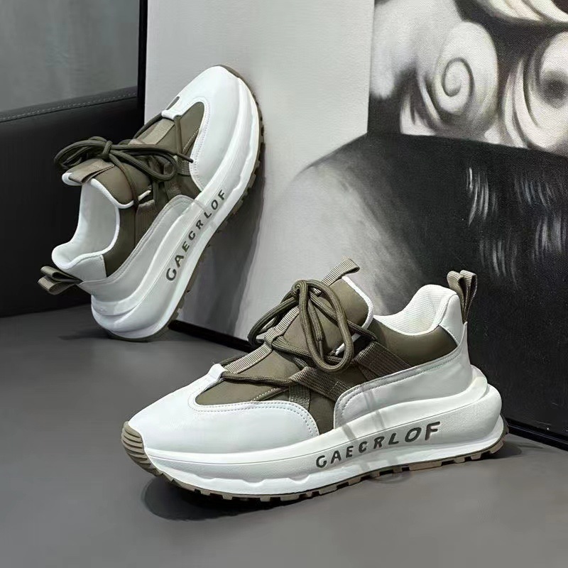 2024 noi pantofi sport casual cu talpă groasă, lejeri, respirabili, la modă, damă T iktok, aceeași versiune a pantofilor bărbătești populari la modă online._voghion.com