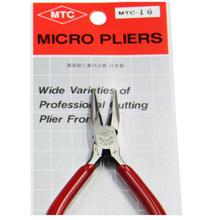 日本 MTC  尖嘴钳 MTC-16   细牙尖嘴钳 电子钳 剪钳 电工 125MM