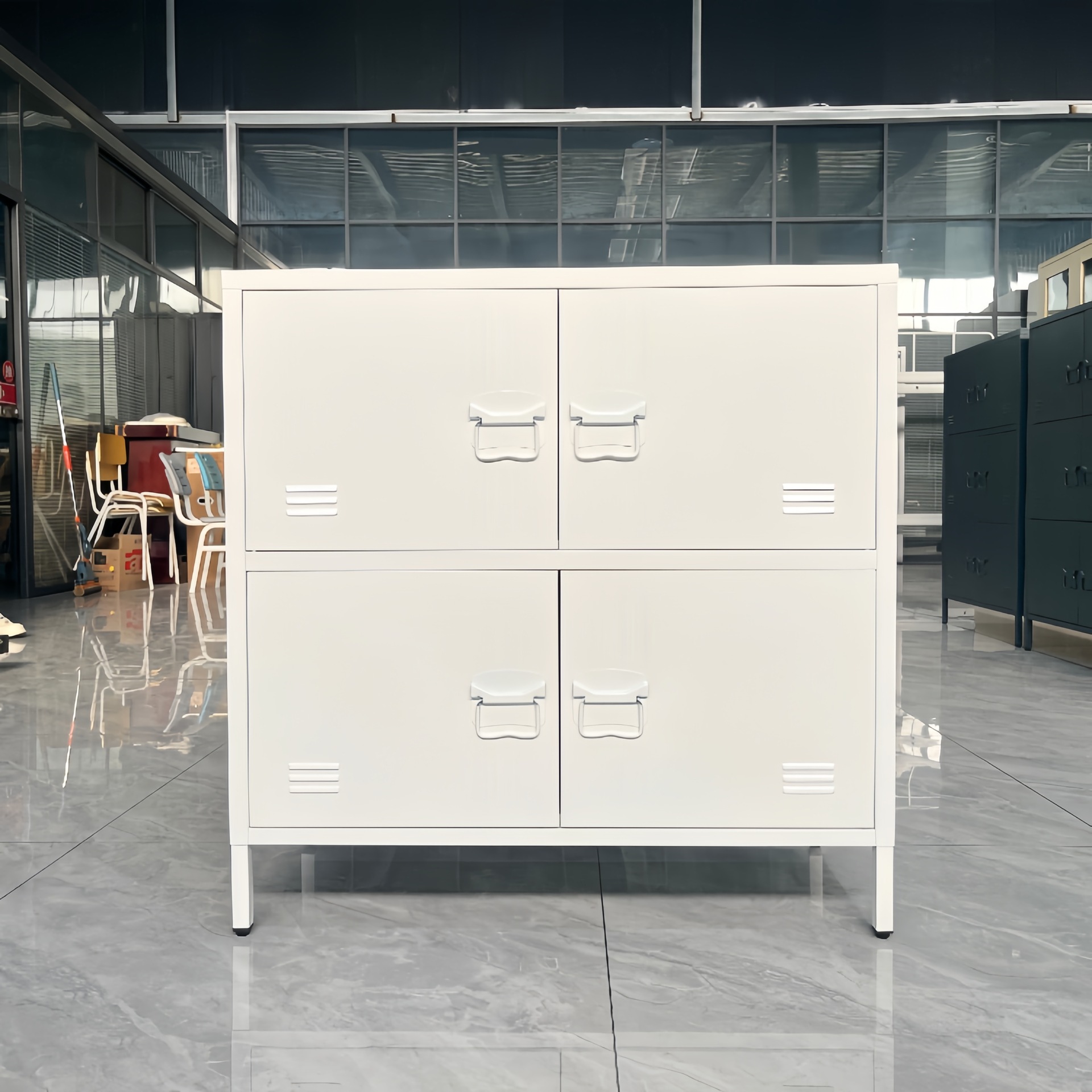 Personalizado armario armario de hierro forjado armario de comedor para niños armario de balcón de almacenamiento moderno simple armario bajo dormitorio balcón comercio exterior