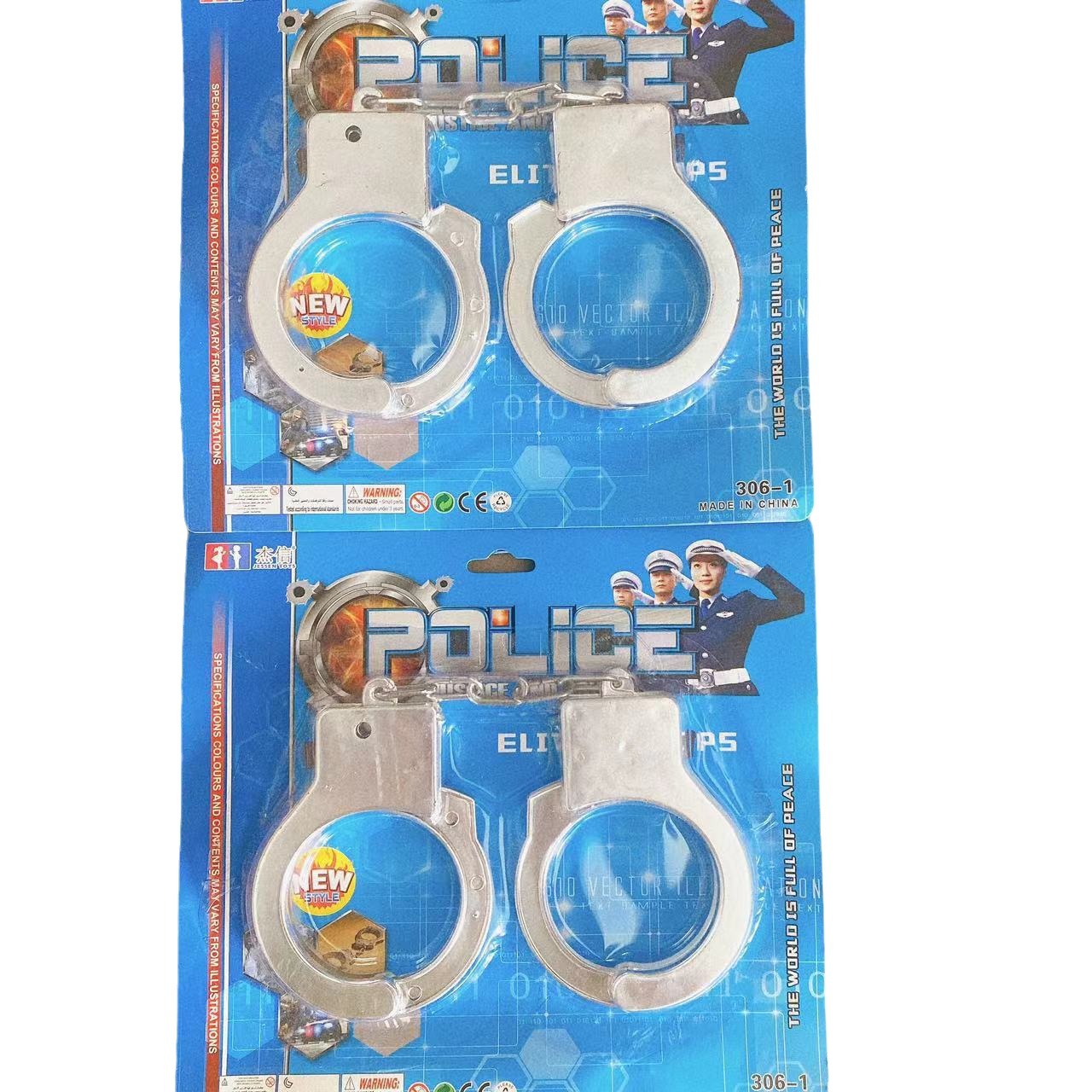 2 yuanes tienda de juguete de plástico esposas de simulación apoyos juego de rol Casa de plata modelo puesto al por mayor