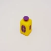 Yellow purple+PE bag+lanyard