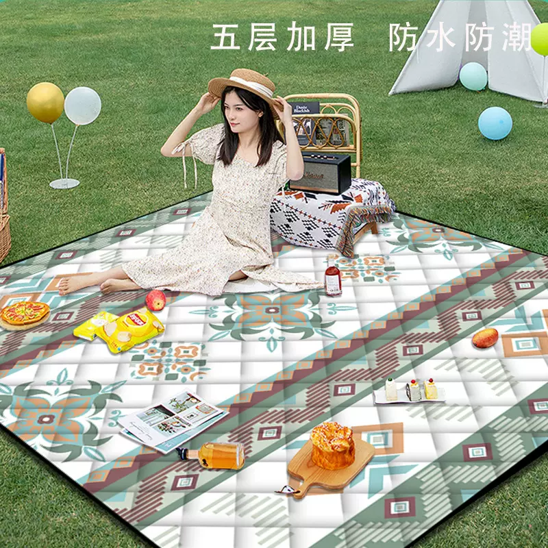 野餐垫牛津布防潮垫户外露营春游草坪便携防水可机洗沙滩地布批发