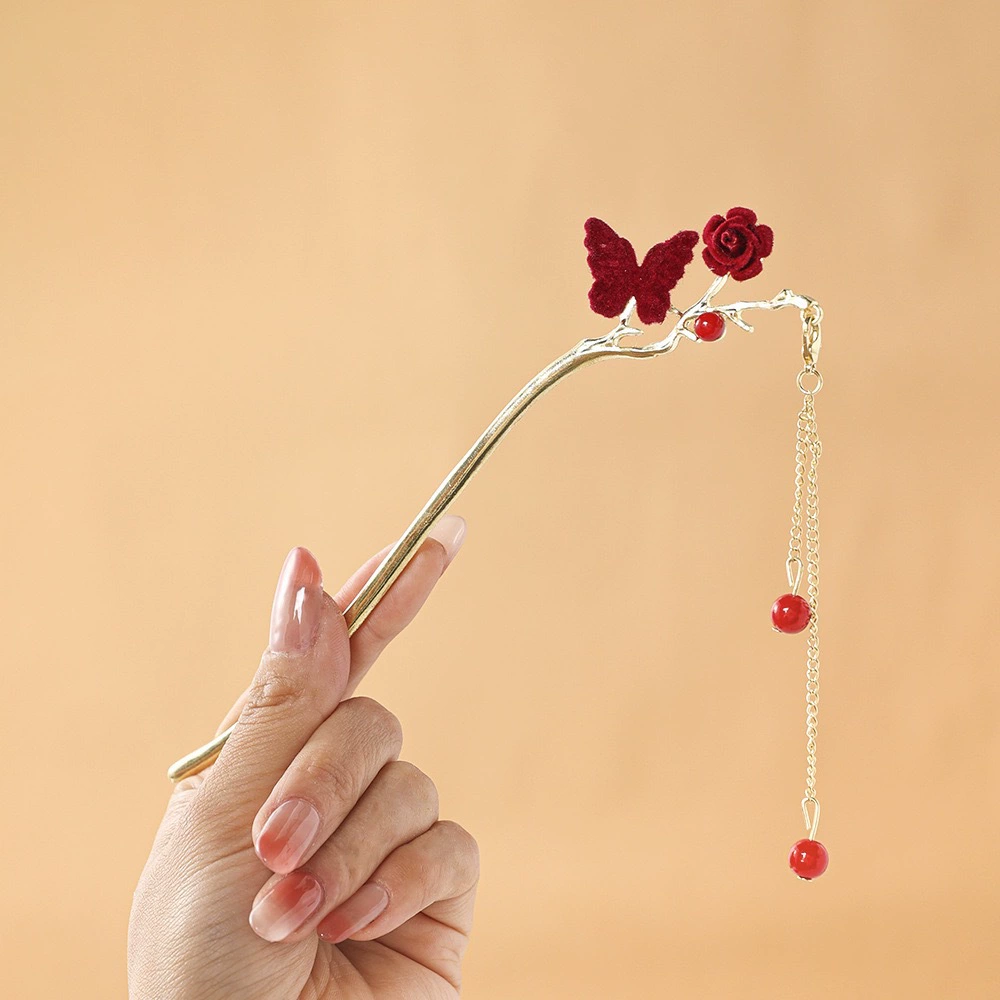 Hairpin Hanfu заколка для волос, орхидея цветочный декоративный аксессуар для волос, простая элегантная китайская стиль