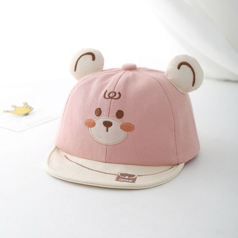 Sombreros para bebés primavera y otoño gorra delgada gorra de pato gorra de béisbol oso pequeño lindo gorra de verano super lindo pequeño mes