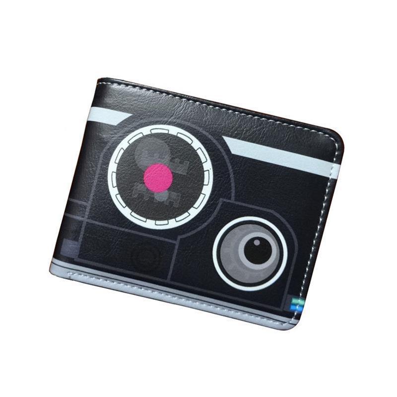 Cartera de Star Wars alrededor del cine y la televisión, guerrero negro, soldado blanco, cartera corta de dos plegados, cartera PU para hombres adolescentes
