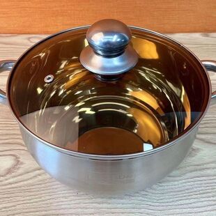 Extra Thick and Tall Stainless Steel Pot, Apple Soup Pot, Soup Pot, Large Belly Pot, Noodle Cooking Pot, 24cm