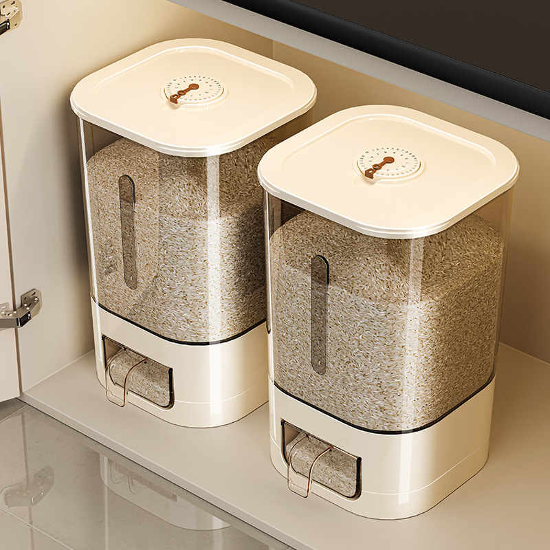 Barril de arroz sellado en el hogar, a prueba de insectos y a prueba de humedad, cubo de almacenamiento de granos, tanque de arroz 2024, nuevo contenedor de almacenamiento de arroz, caja de arroz