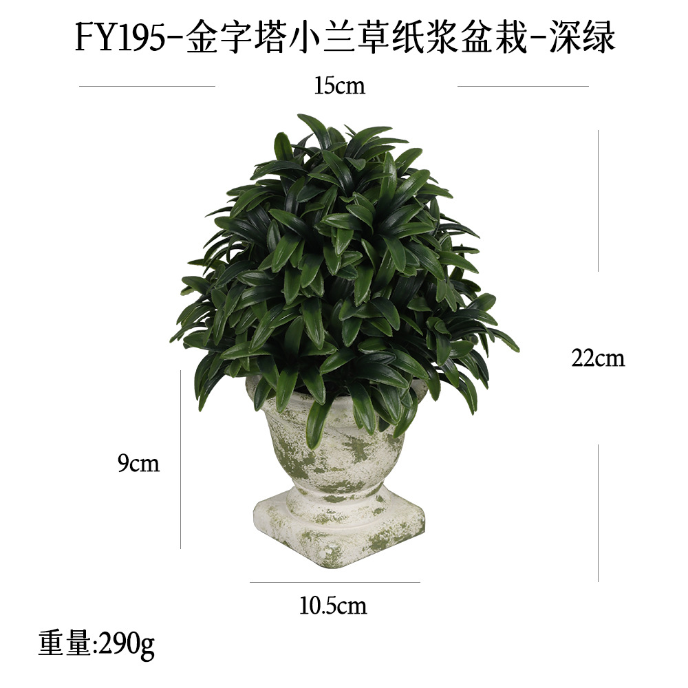 Planta Verde y Flor Artificial en Maceta de Plástico, Decorativo, para Escritorio y Hogar