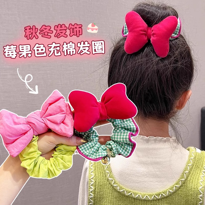 Fugitivo princesa berry arco para niños anillo de cabello coreano diseño de contraste de color para niñas cuerdas de cabeza dulce correa de cabello