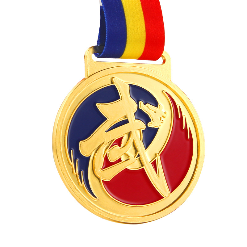 Medalla de metal de artes marciales Competencia personalizada de taekwondo Sanda Evento de lucha libre Medalla conmemorativa Medalla de oro
