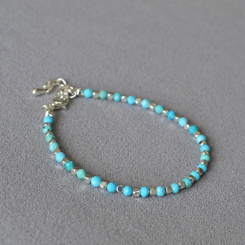 Turquoise Beaded Bracelet For Women Simple Light Luxury Design_voghion.com