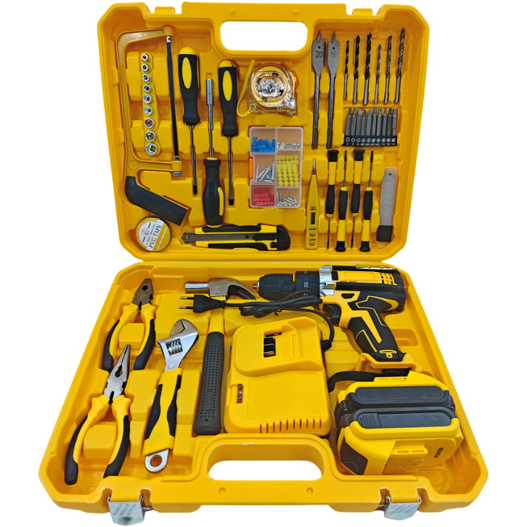 Taladro eléctrico percutor 21V de doble velocidad, destornillador inalámbrico para carpintería y hogar