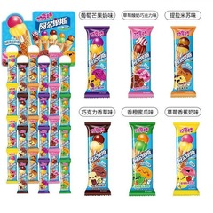 アルプス双享棒アメ768g全袋16g * 48本 * 6中袋チョコレート味混合味キャンディー
