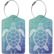 海龟 AKA时尚彩印行李牌 旅行箱吊牌登机牌 皮革证件卡套行李标签