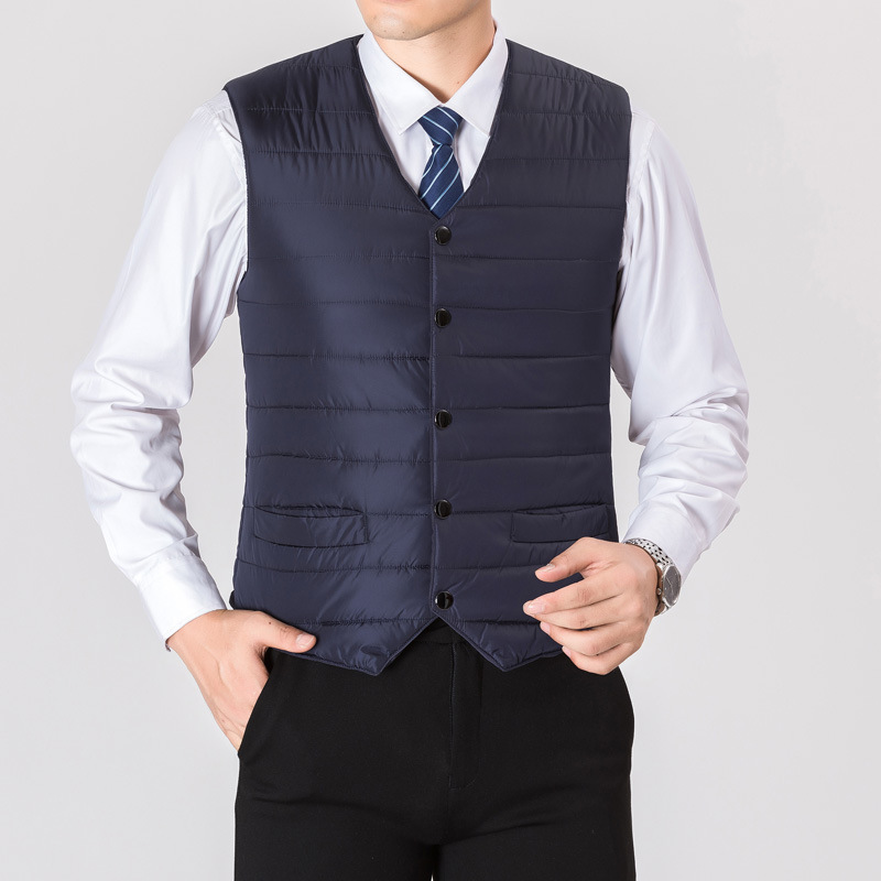 Men's Lightweight down Cotton Vest, Middle-Aged and Elderly Autumn and Winter Fashionable Warm Vest, Dad's Short Large Size Waistcoat Vest Men's Lightweight down Cotton Vest, Middle-Aged and Elderly Autumn and Winter Fashionable Warm Vest, Dad's Short Large Size Waistcoat Vest