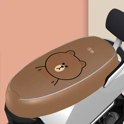 scooter foot pads: Electric vehicle foot mat - yadi-muguang-leather-seat-cushion-bear-l