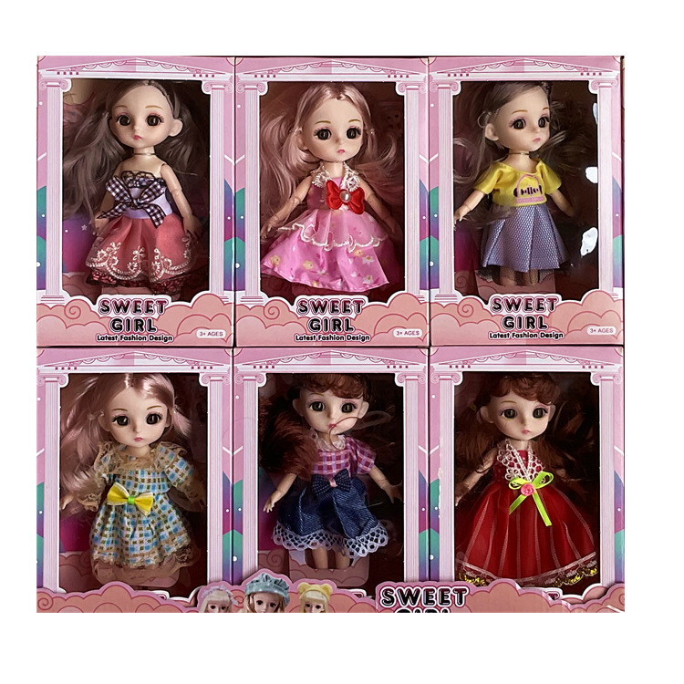 3D simulación bjd8 puntos muñeca Yi Tian Barbie muñeca puesto de juguete niña Premio caja de regalo traje princesa