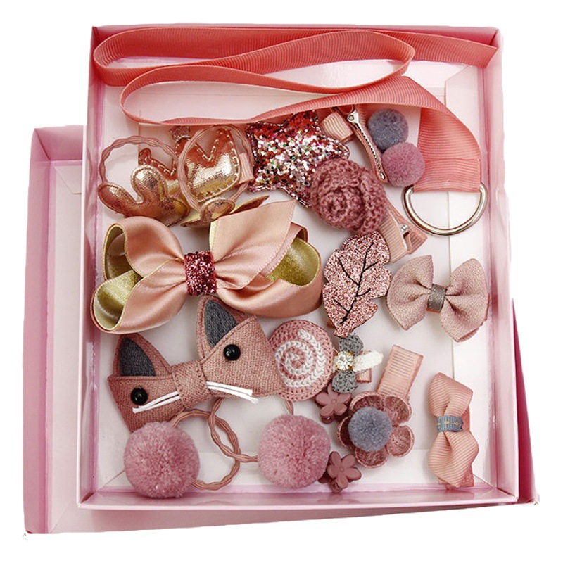 Corea del Sur Niños Accesorios para el cabello caja de regalo princesa horquilla clip lateral banda goma bebé cumpleaños regalo horquilla chica tocado