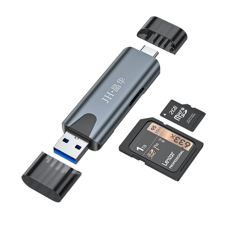 USB3.0 флеш-чтениеник Jinghua двусторонний SD/TF с двумя интерфейсами Type-C, память для телефона, карта памяти